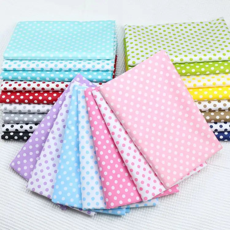Dot print 100% cotton sold by  meter,