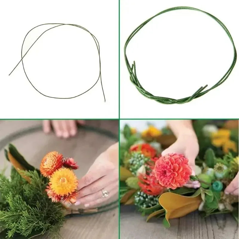 Floral Stem Wire  Dark Green