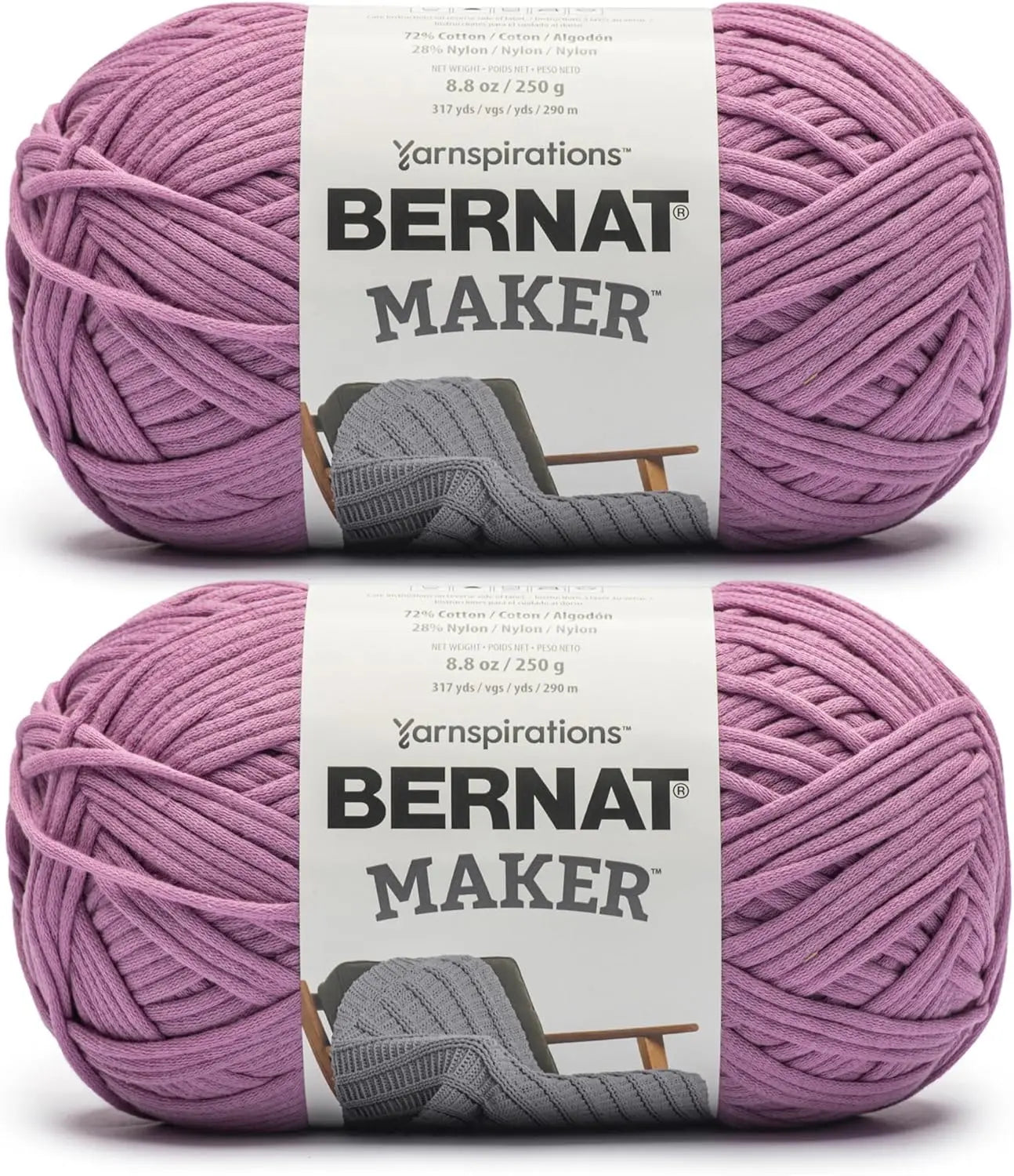 Bulky Cotton Nylon Yarn - 250g/8.8oz, 290m/317yd