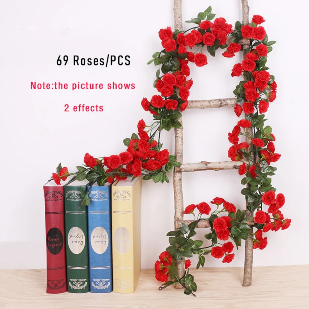 45/69pcs Artificial Rose Flowers Vine