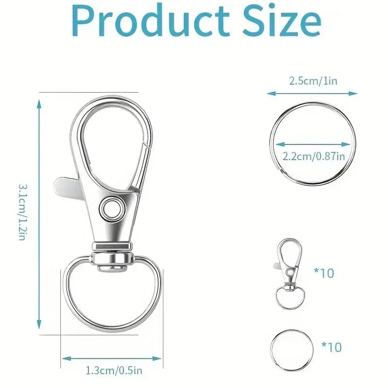 5/10/20PCS Swivel Clasps Lanyard Snap Hooks  Rings
