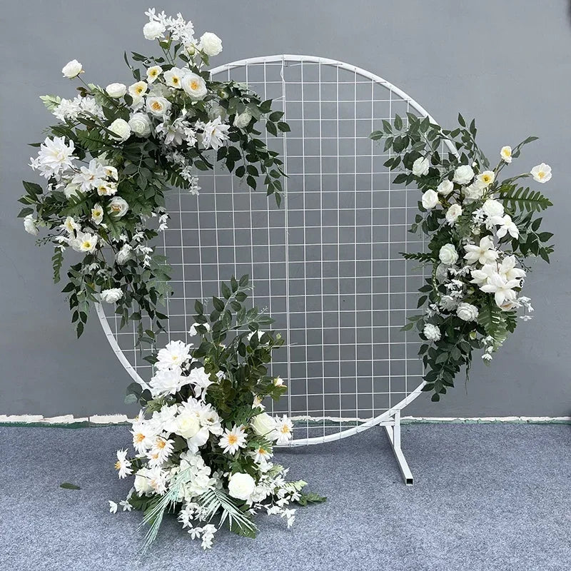 Wedding flower arrangement   round frame