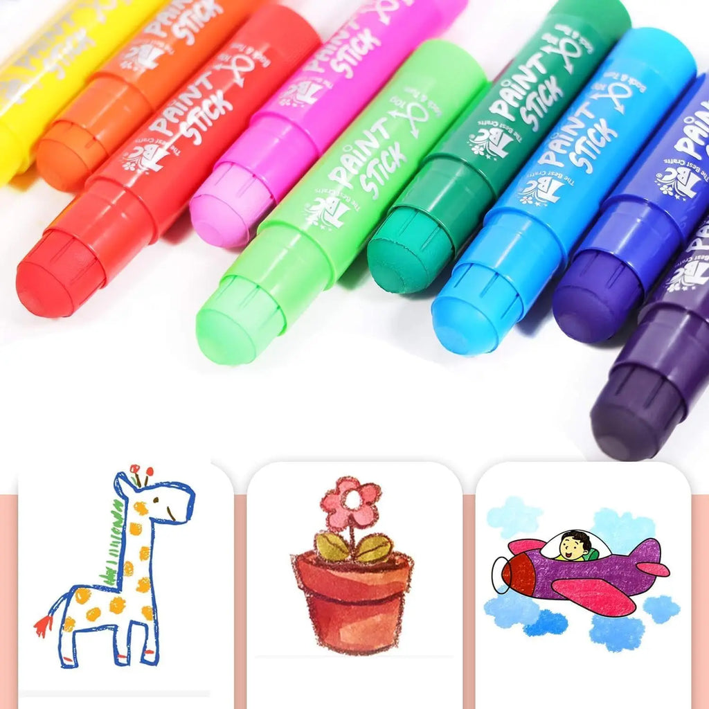 12 Classic Color Washable Non-toxic Paint Sticks