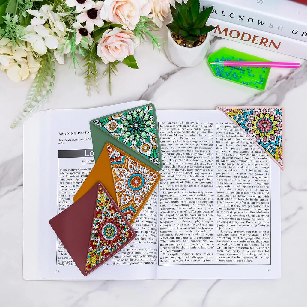DIY Diamond Art Bookmarks Kit, 4 Pcs