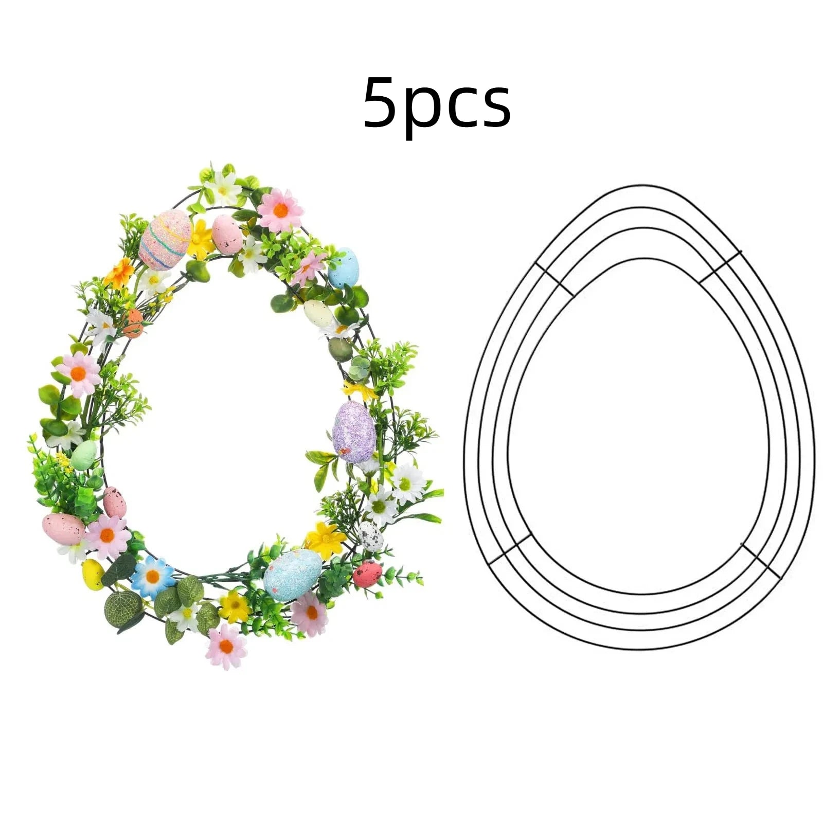Egg Wire Wreath Frame Oval