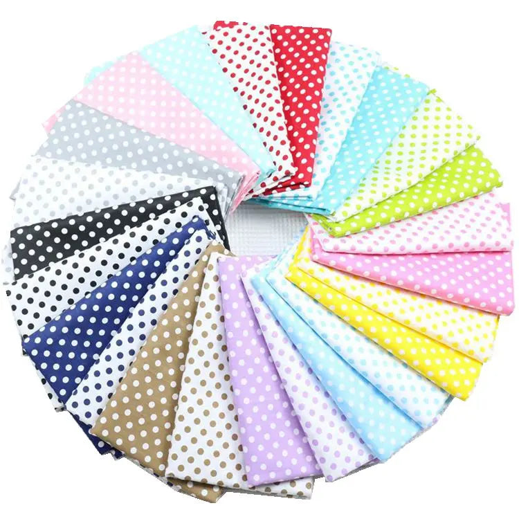 Dot print 100% cotton sold by  meter,