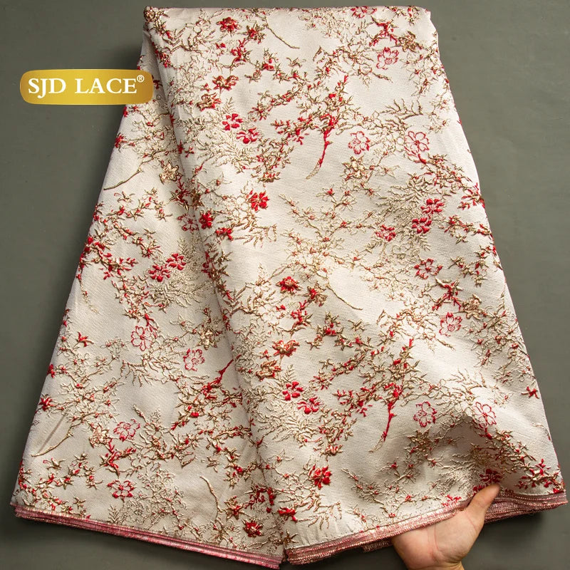 African Lace Fabric  High Quality French Brocade