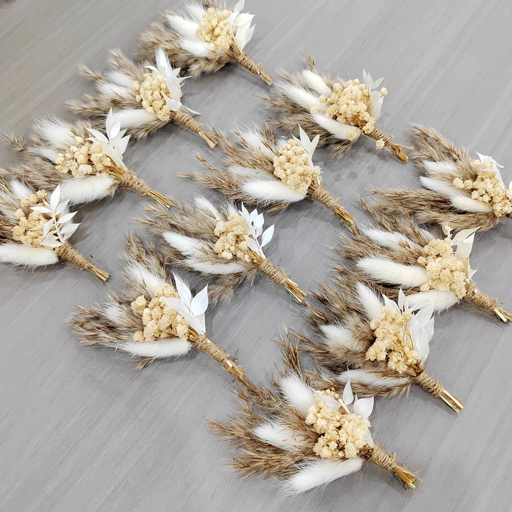 Mini Boho Dried Flower Bouquet of 12