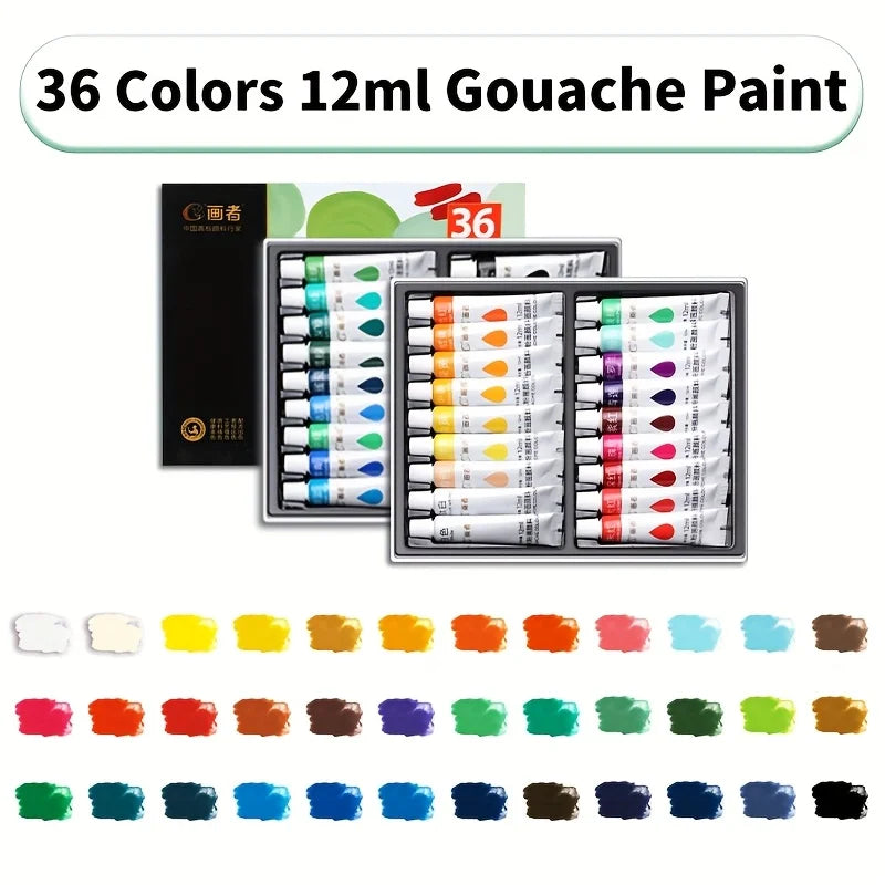 Paint Set 36 Colors 12mL/0.4oz,  Tempera
