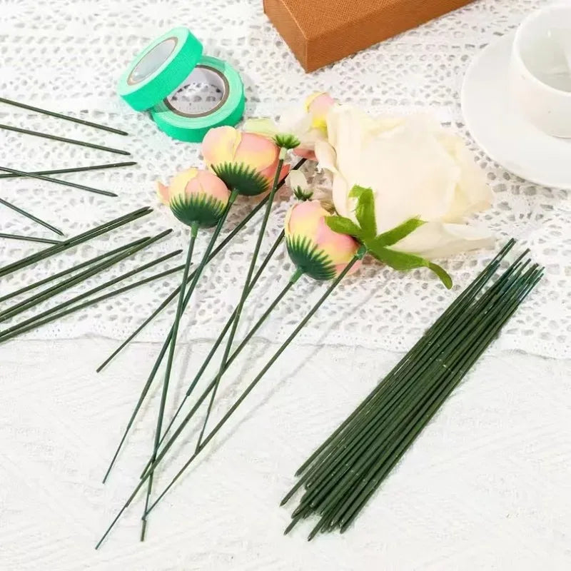 Floral Stem Wire  Dark Green