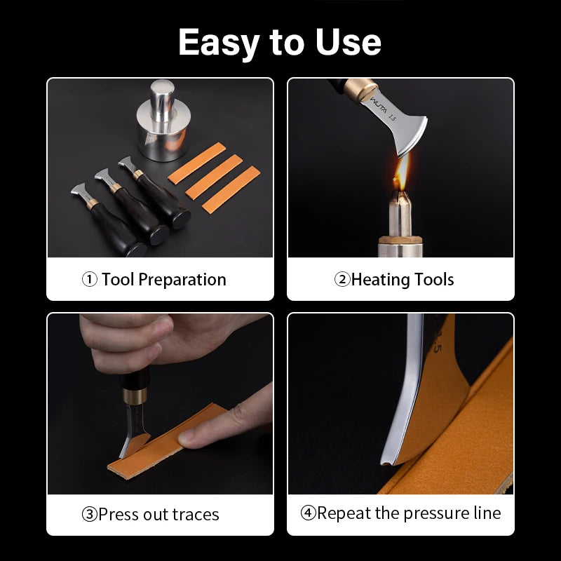 1PC High Quality Professional Leather Edge Creaser