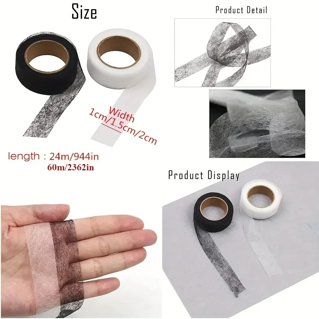 2roll Black White Double-sided  Iron  Tape