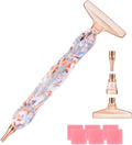Upgraded Diamond Painting Pen with Screw Thread Tips, Includes 3 Rose Gold Metal Tips for DIY Art