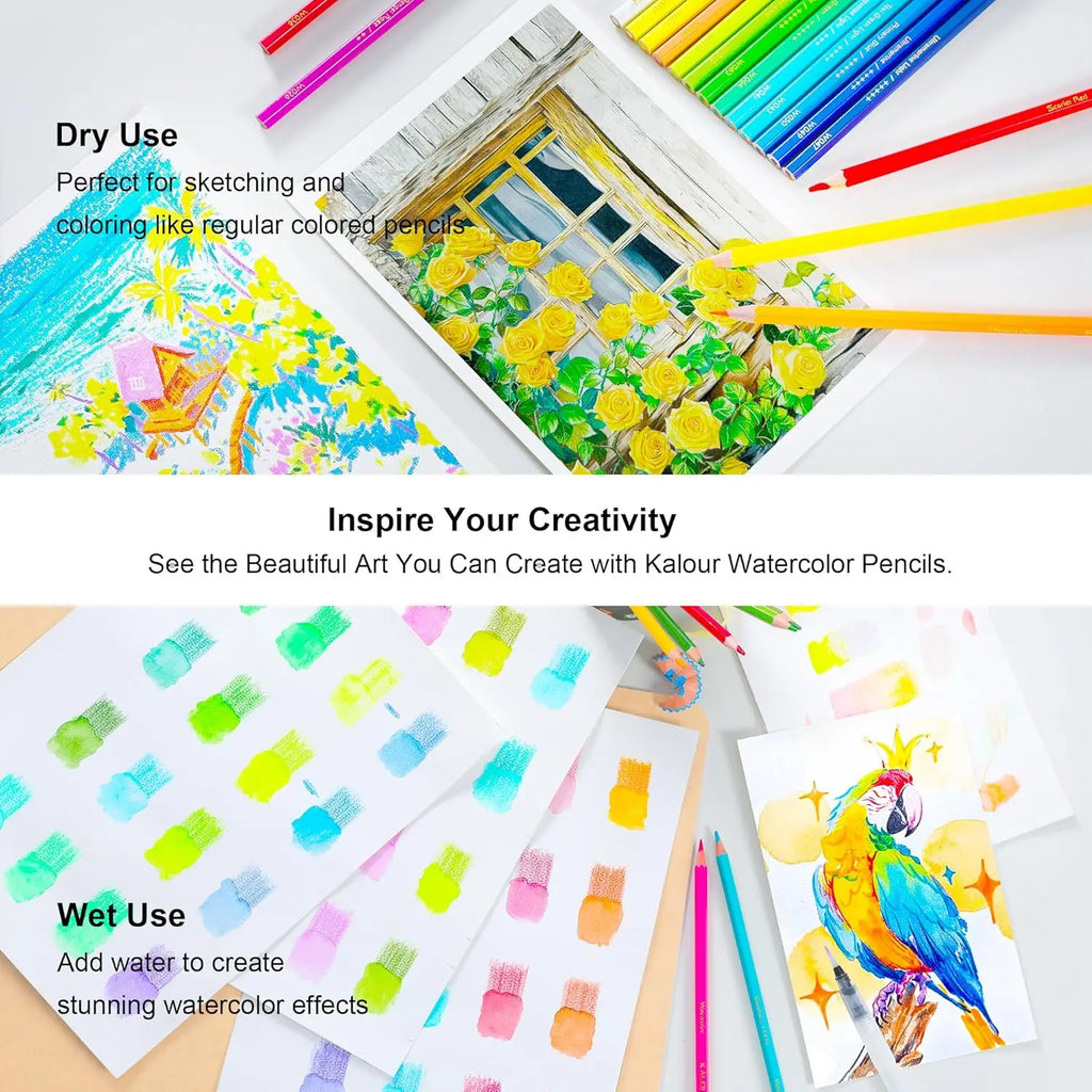 72-Color Watercolor  Set,  Brush and Pen, bendable