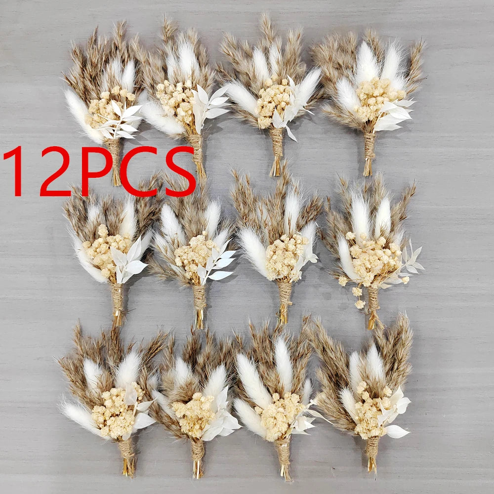Mini Boho Dried Flower Bouquet of 12
