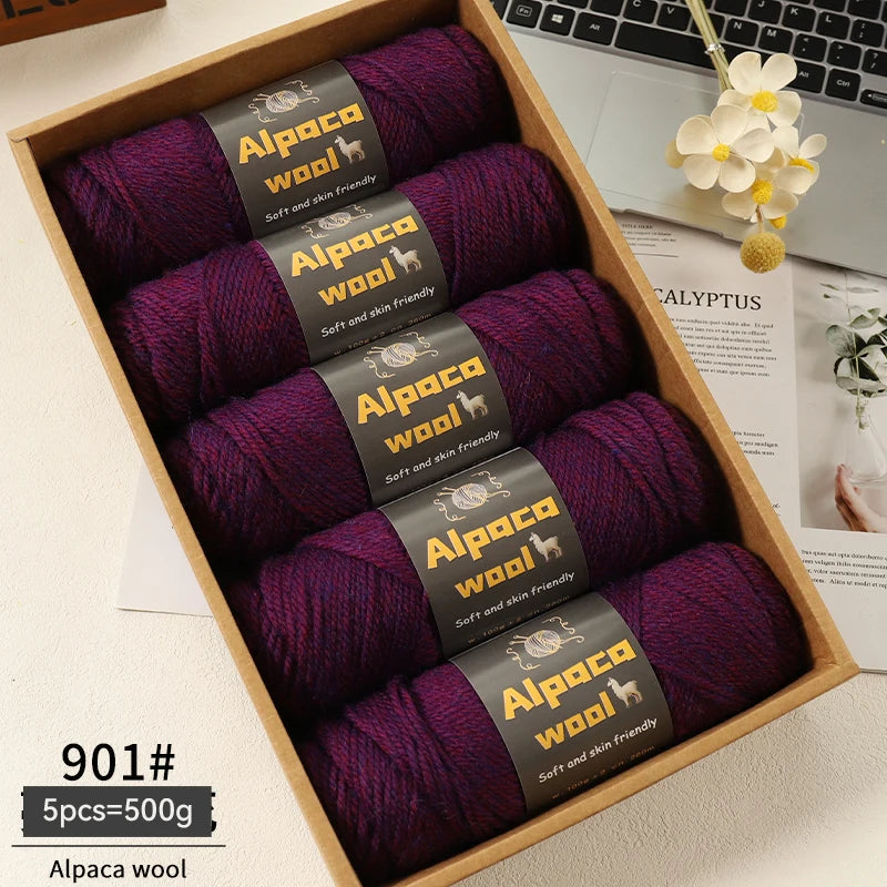 500g Alpaca Wool 245 Chunky Knitting Yarn