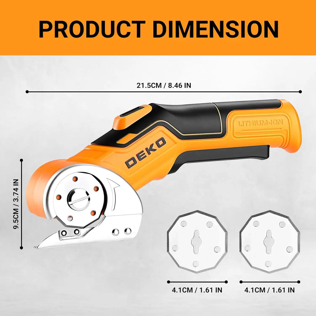 DEKOPRO Professional 3.7 V Electric Sewing Scissors