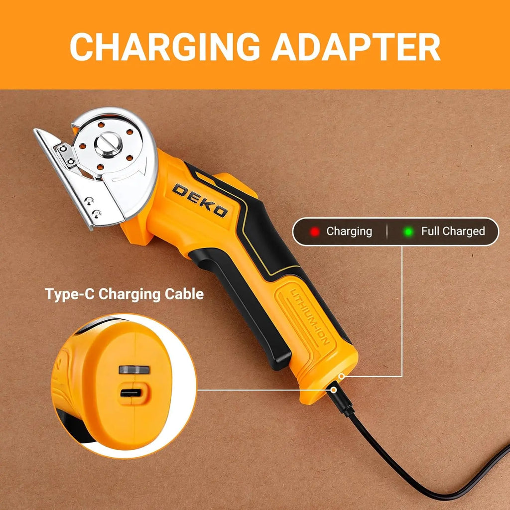 DEKOPRO Professional 3.7 V Electric Sewing Scissors