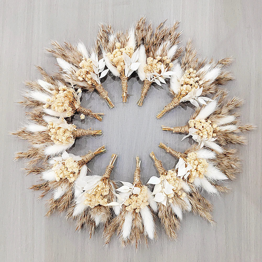 Mini Boho Dried Flower Bouquet of 12