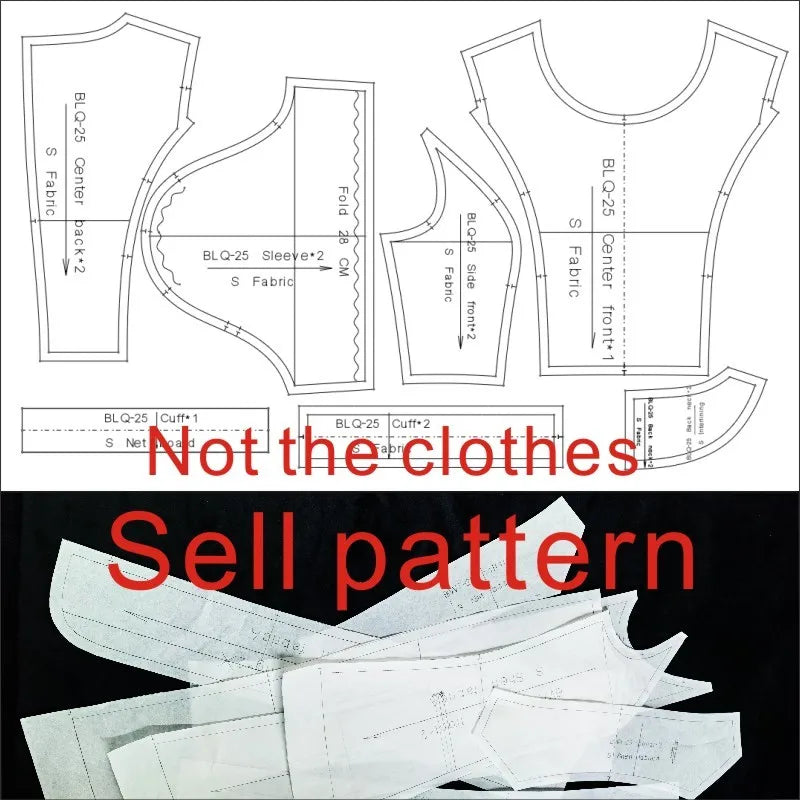 Sewing pattern women's double-sided  short coat