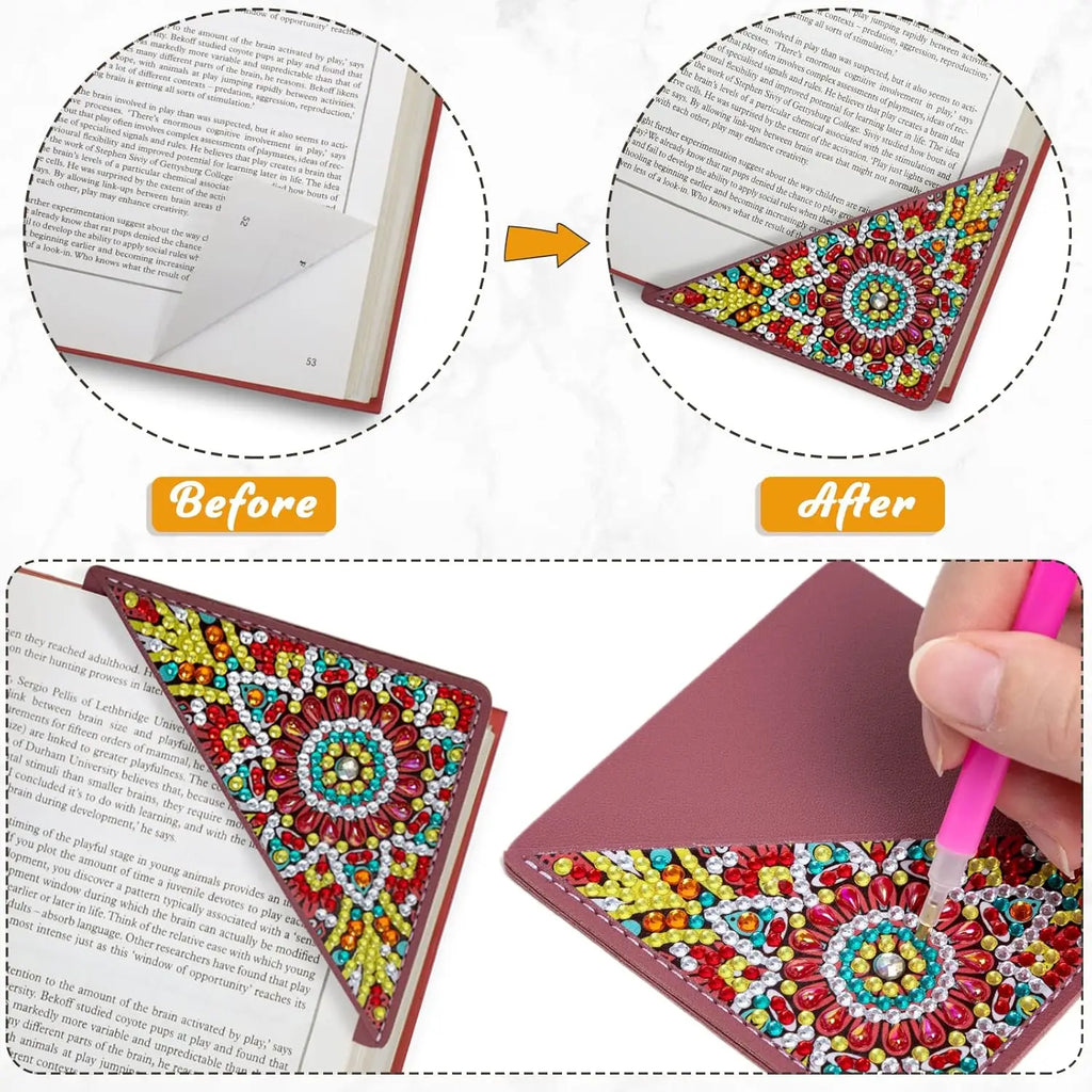 DIY Diamond Art Bookmarks Kit, 4 Pcs